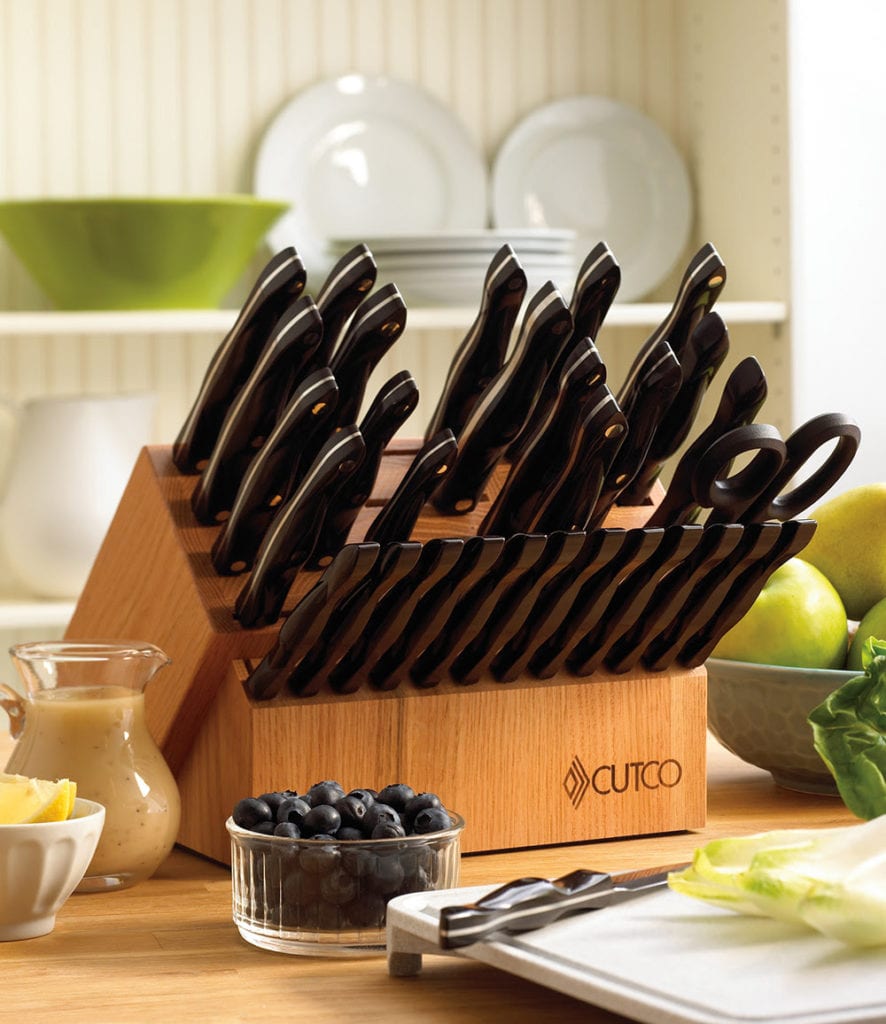 Essentials + 5 Set with Block, 12 Pieces, Knife Block Sets by Cutco